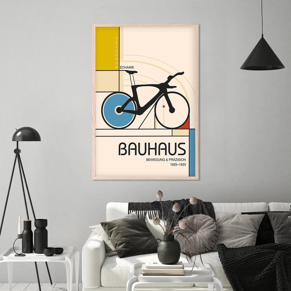 Bauhaus Geometric Cycling-by-Fadil Roze-wall-art-print-canvas-poster-framed-Gioia