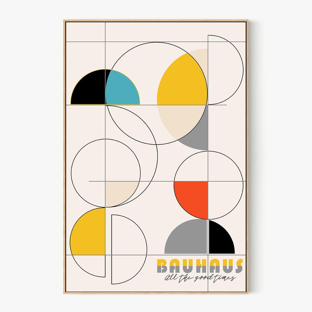 Bauhaus Geometric Shapes-by-CATS AND DOTZ-wall-art-print-canvas-poster-framed-Gioia