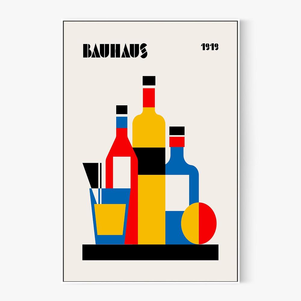Bauhaus Geometric Still Life-by-Retrodrome-wall-art-print-canvas-poster-framed-Gioia