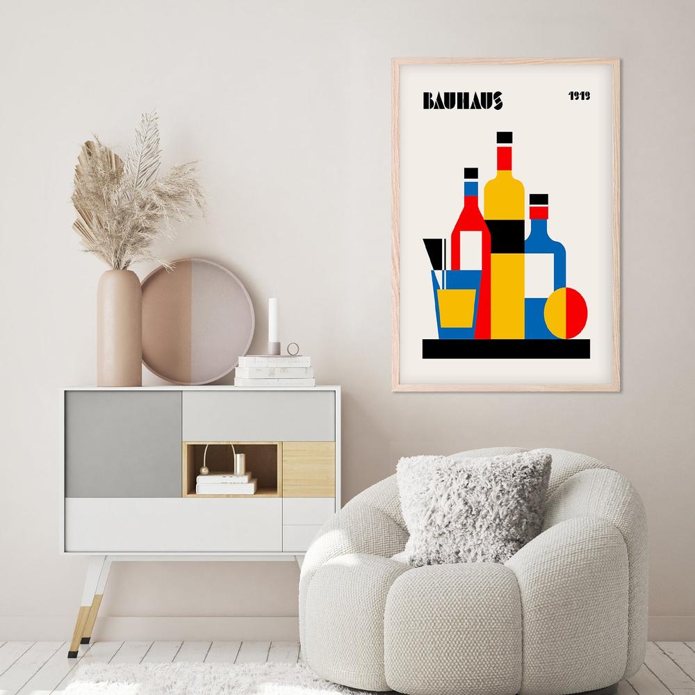 Bauhaus Geometric Still Life-by-Retrodrome-wall-art-print-canvas-poster-framed-Gioia