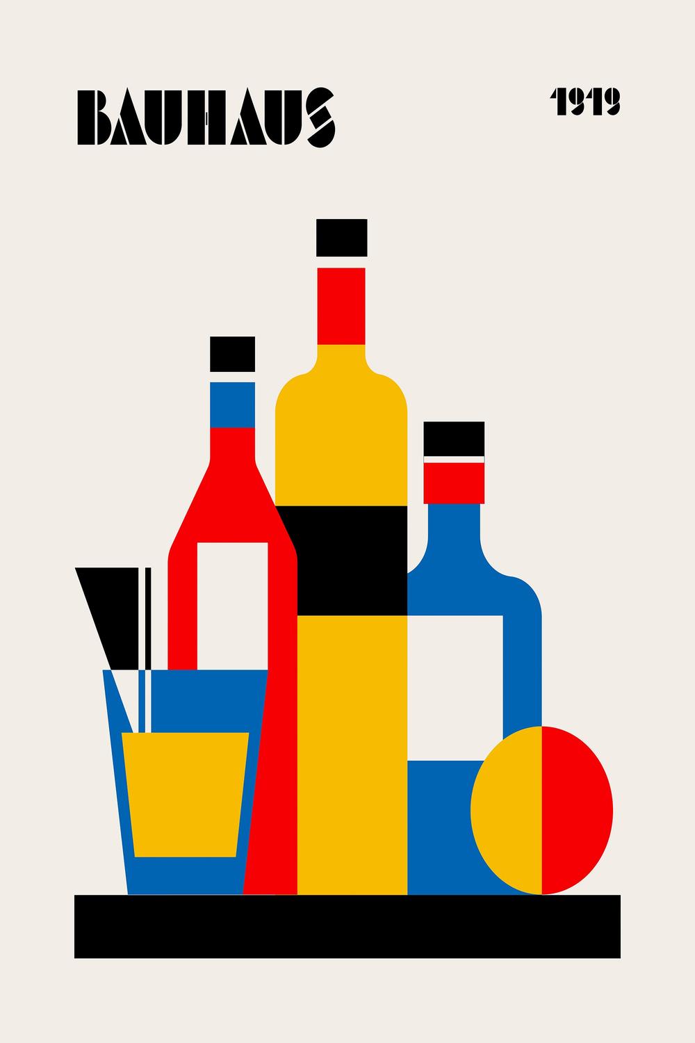 Bauhaus Geometric Still Life-by-Retrodrome-wall-art-print-canvas-poster-framed-Gioia