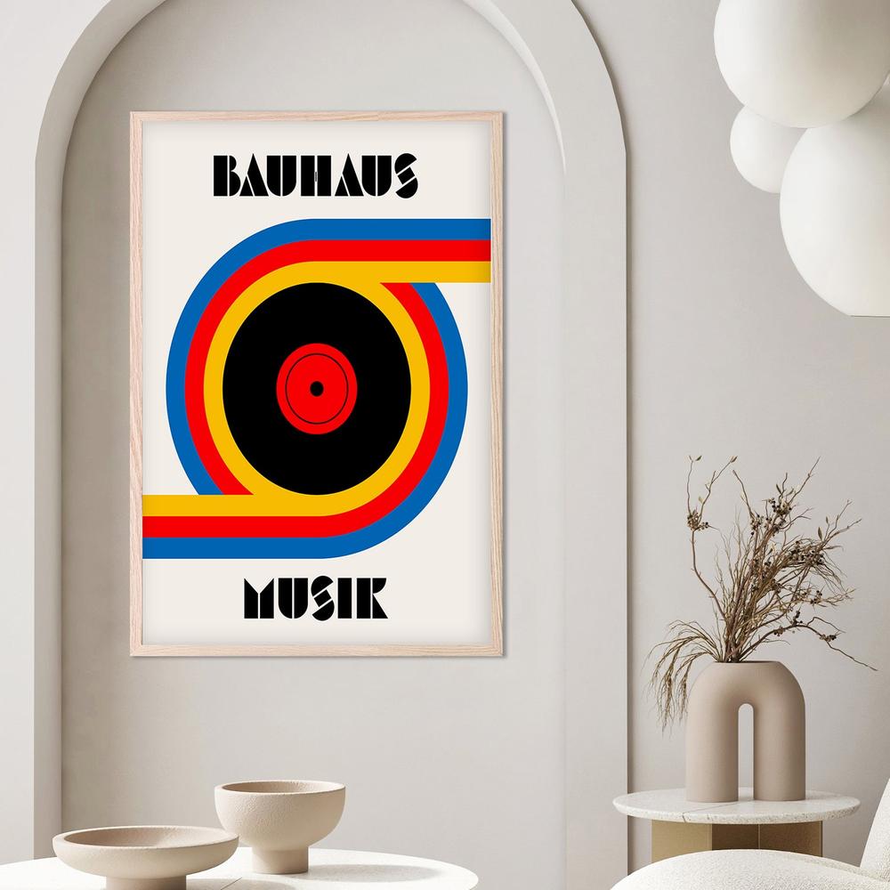 Bauhaus Music Record-by-Retrodrome-wall-art-print-canvas-poster-framed-Gioia