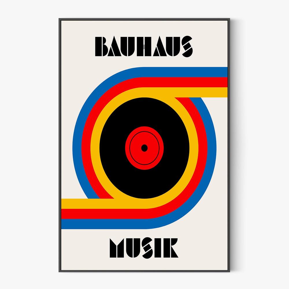 Bauhaus Music Record-by-Retrodrome-wall-art-print-canvas-poster-framed-Gioia