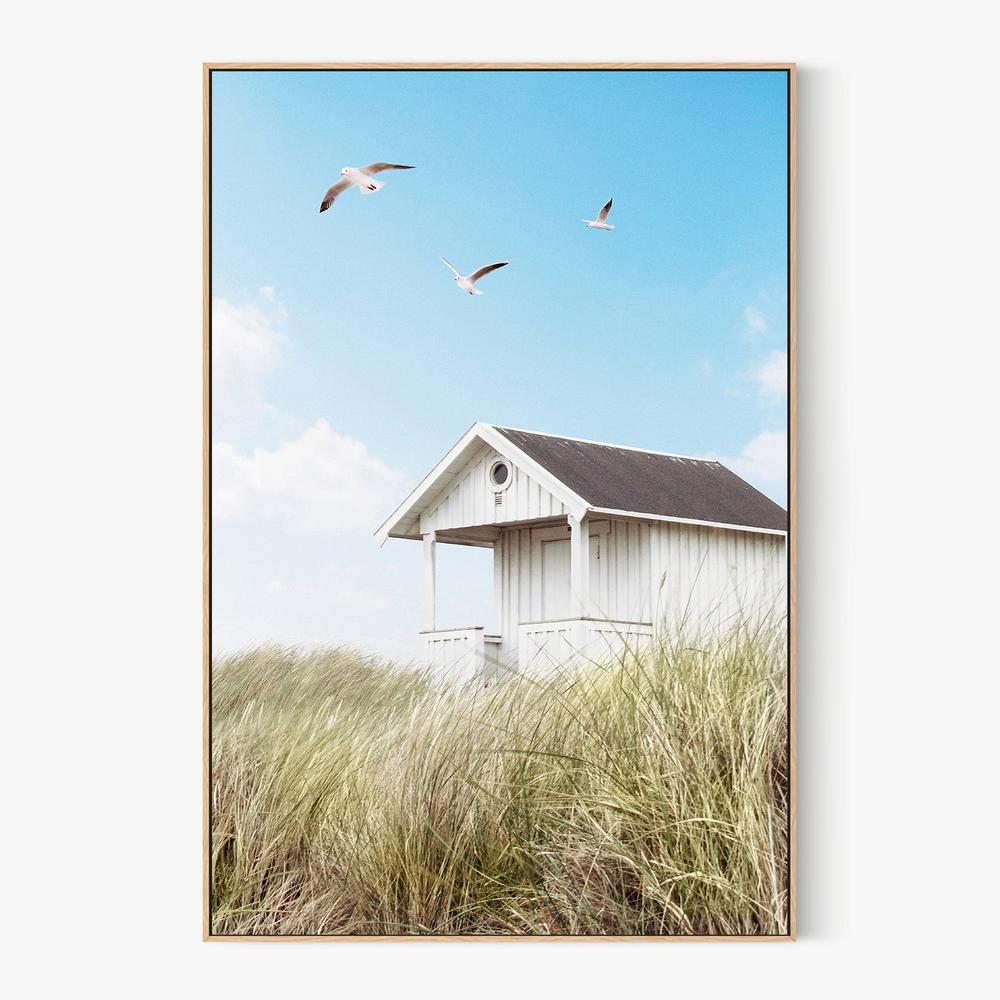 Beach Hut-by-Gal Pittel-wall-art-print-canvas-poster-framed-Gioia