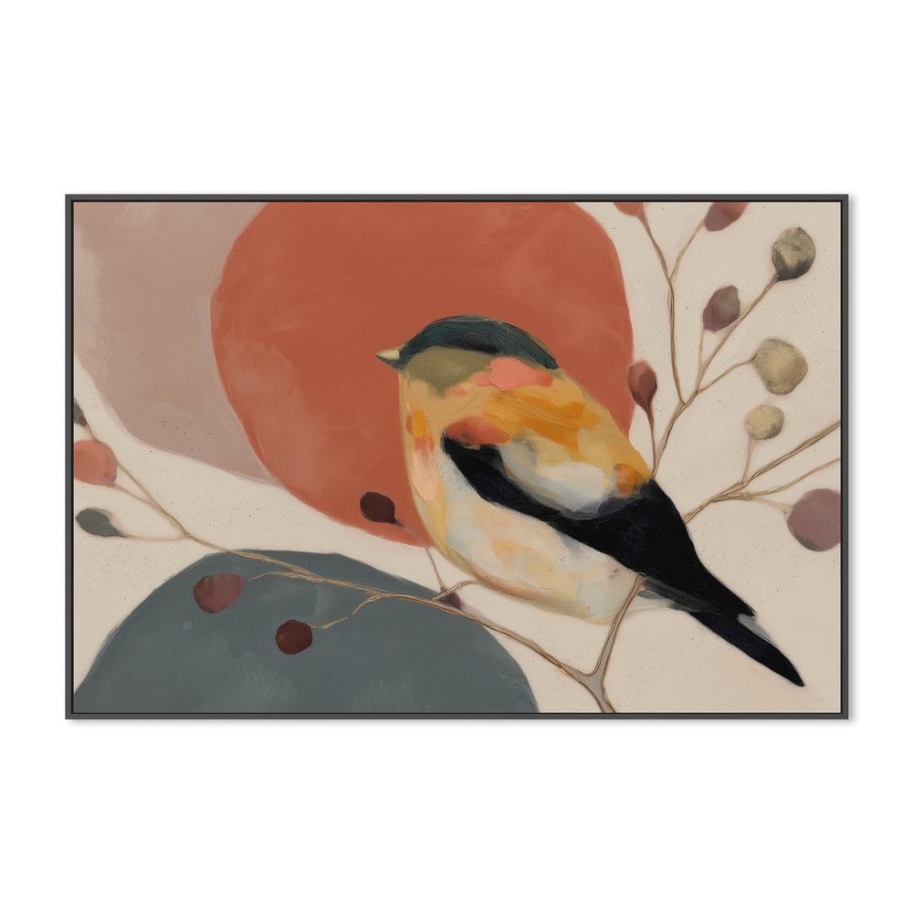 Bird with Botanical Elements-by-Chromatic Storm Studio-wall-art-print-canvas-poster-framed-Gioia