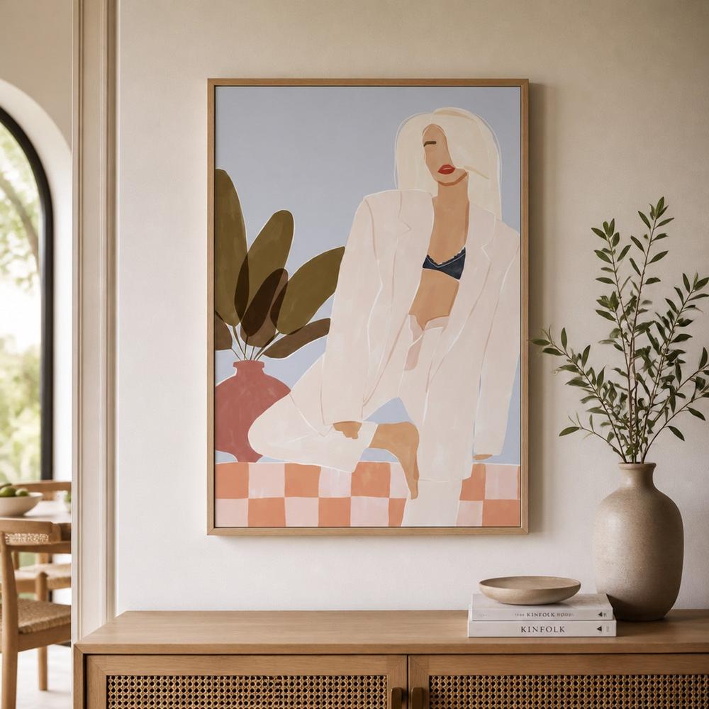 Blonde Fashion Confidence-by-Ivy Green Illustrations-wall-art-print-canvas-poster-framed-Gioia