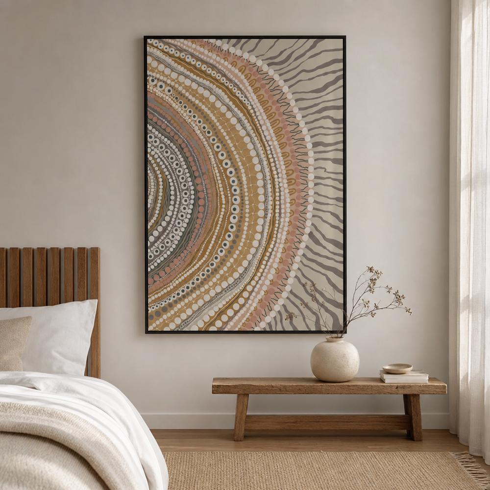 Blooming Female Earth, Style B, Peach tone-by-Leah Cummins-wall-art-print-canvas-poster-framed-Gioia