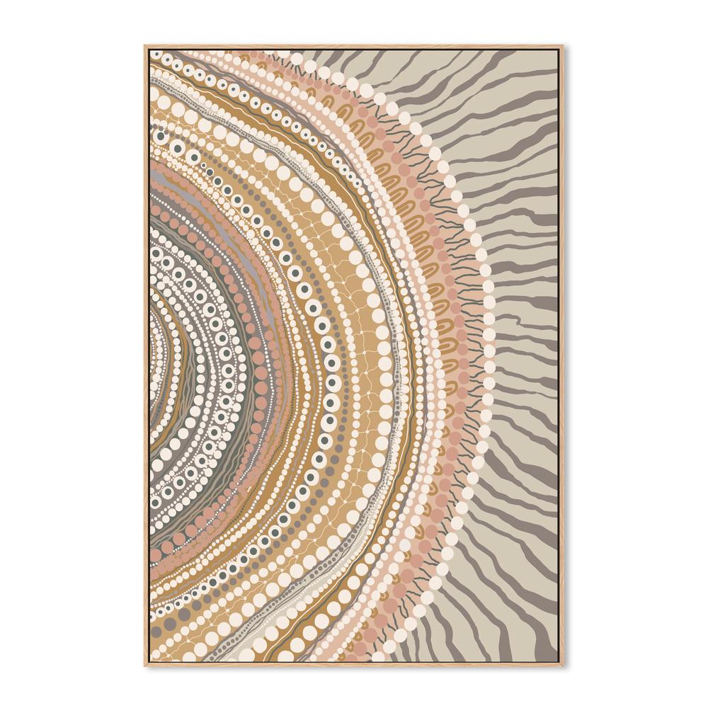 Blooming Female Earth, Style B, Peach tone-by-Leah Cummins-wall-art-print-canvas-poster-framed-Gioia