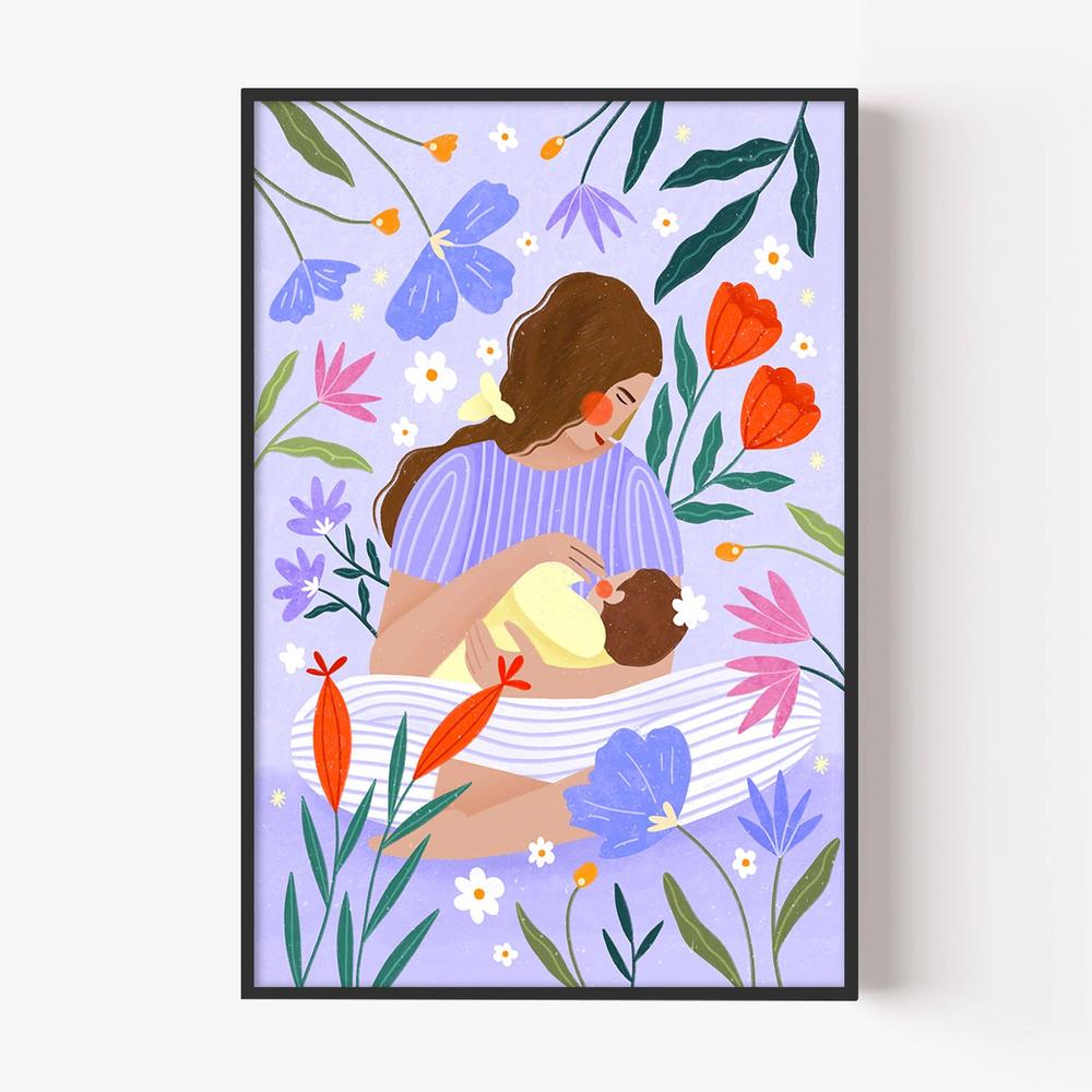Blooming Motherhood-by-Bea Muller-wall-art-print-canvas-poster-framed-Gioia