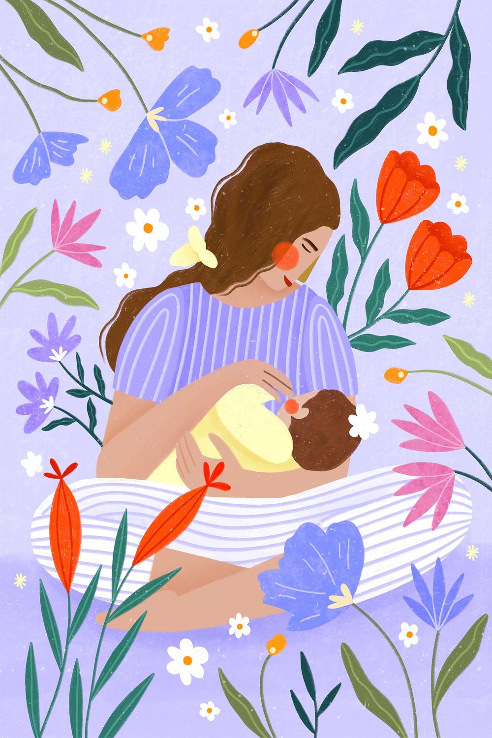 Blooming Motherhood-by-Bea Muller-wall-art-print-canvas-poster-framed-Gioia