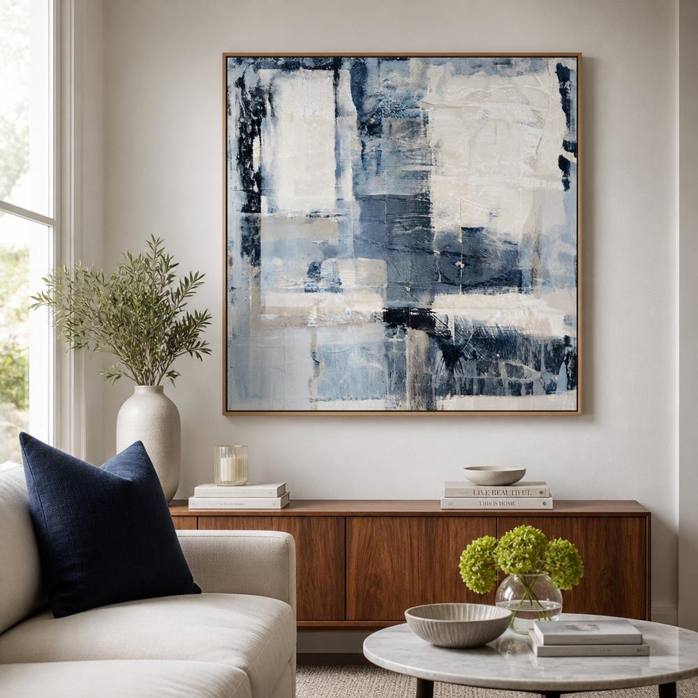 Blue and Ivory Layers-by-Gioia Wall Art-wall-art-print-canvas-poster-framed-Gioia