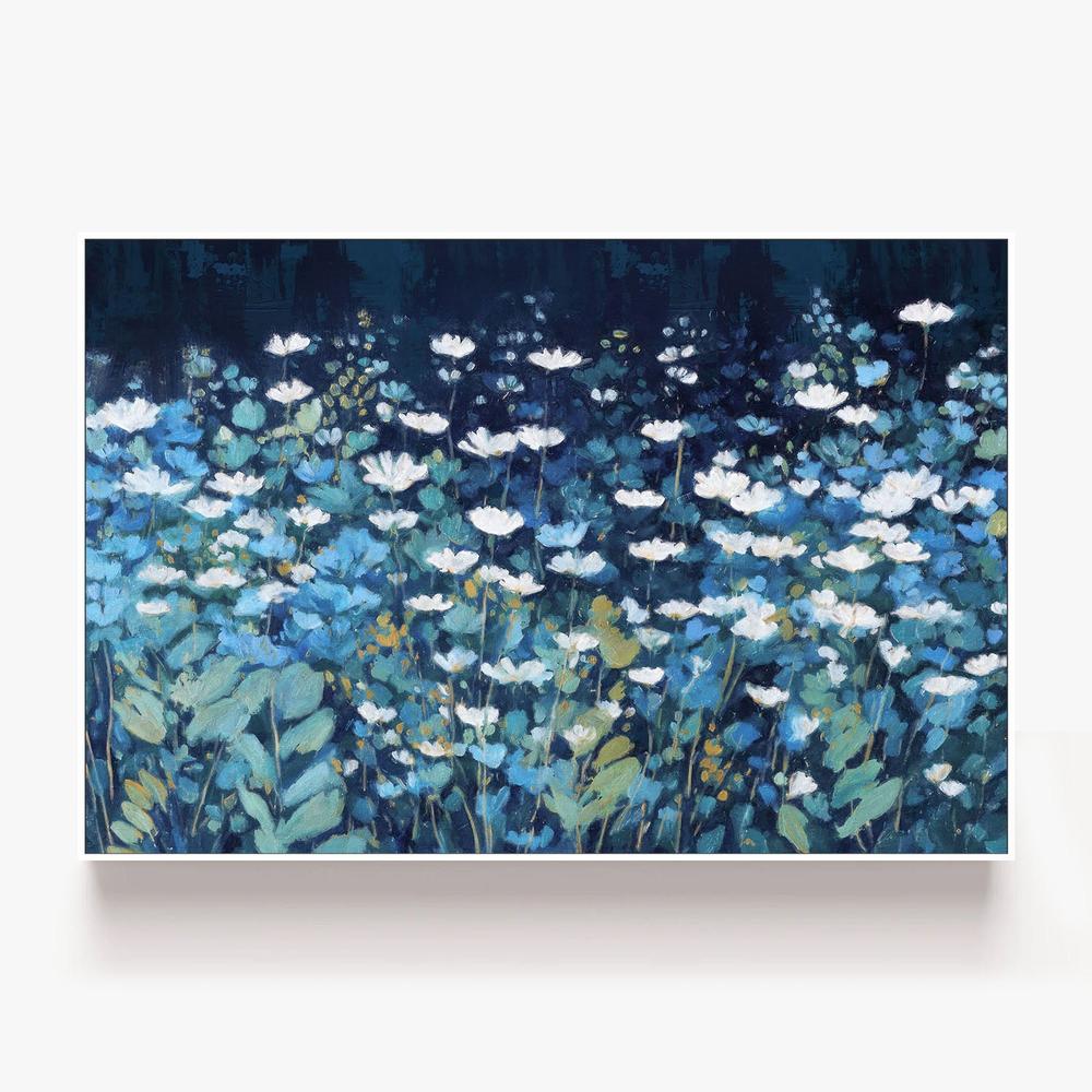 Blue Floral Field, Style A-by-Gioia Template-wall-art-print-canvas-poster-framed-Gioia