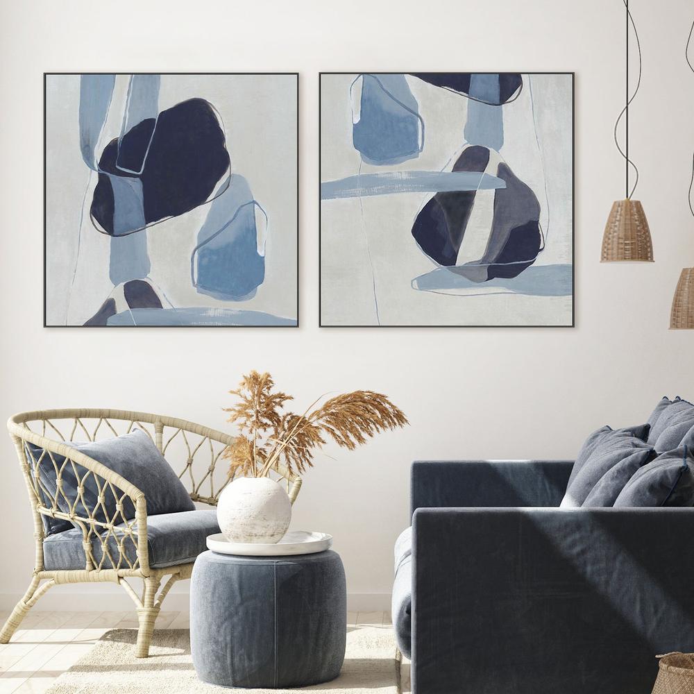 Blue Interaction Pass, Style A & B, Set Of 2-by-Jacob Q-wall-art-print-canvas-poster-framed-Gioia