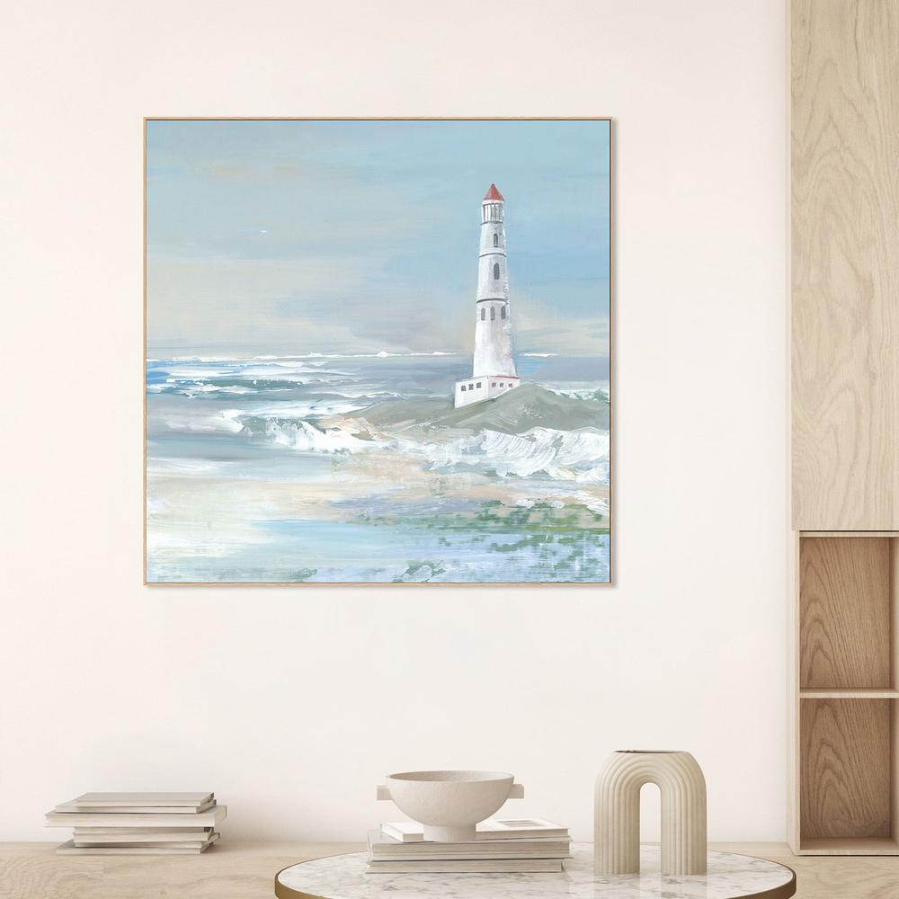Blue Ocean Lighthouse-by-Lera-wall-art-print-canvas-poster-framed-Gioia