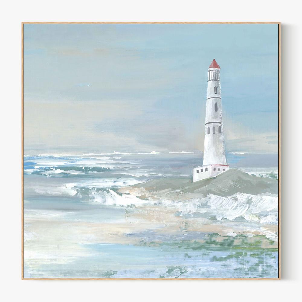 Blue Ocean Lighthouse-by-Lera-wall-art-print-canvas-poster-framed-Gioia