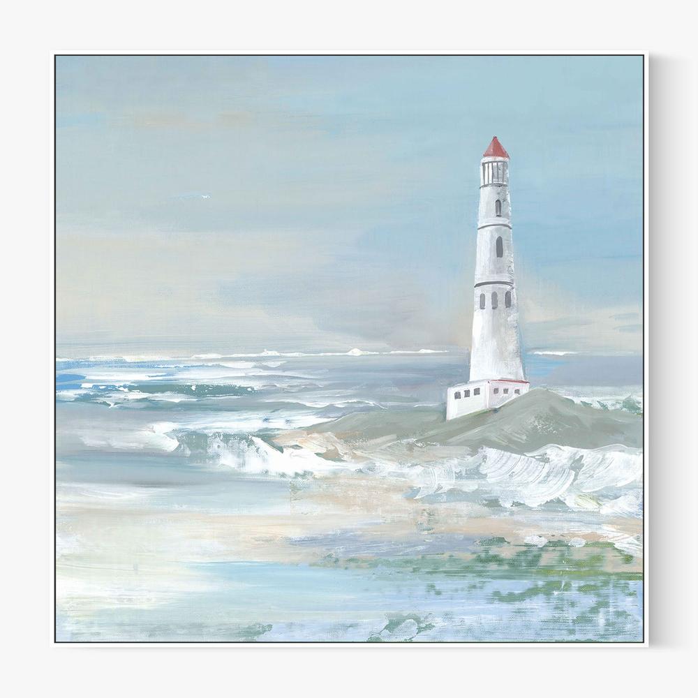 Blue Ocean Lighthouse-by-Lera-wall-art-print-canvas-poster-framed-Gioia