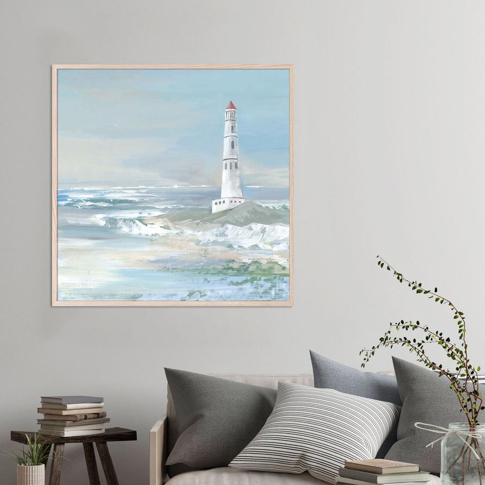 Blue Ocean Lighthouse-by-Lera-wall-art-print-canvas-poster-framed-Gioia