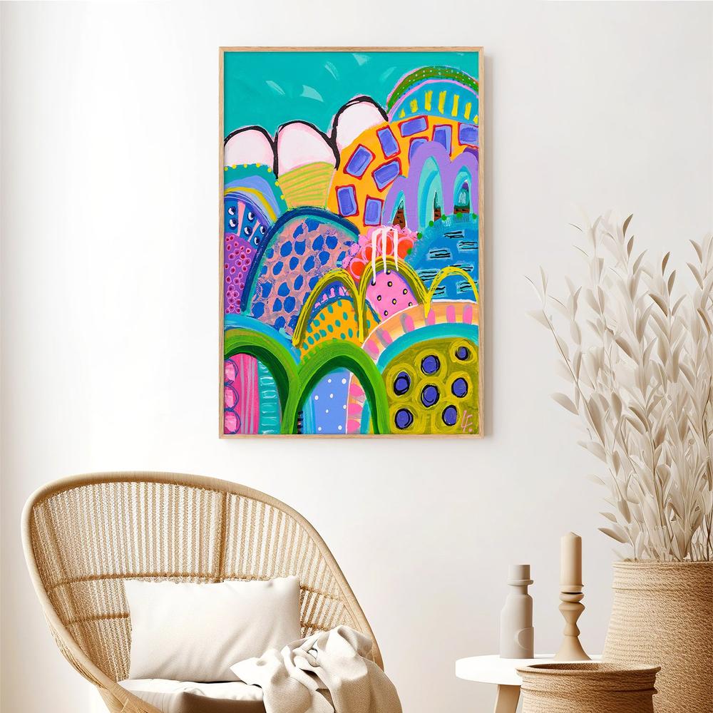 Blue Sky Tango-by-Lindy Farley-wall-art-print-canvas-poster-framed-Gioia