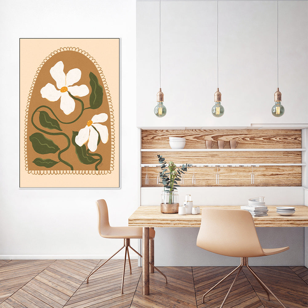 Boho Floral Arch-by-Dirkie Nell-wall-art-print-canvas-poster-framed-Gioia