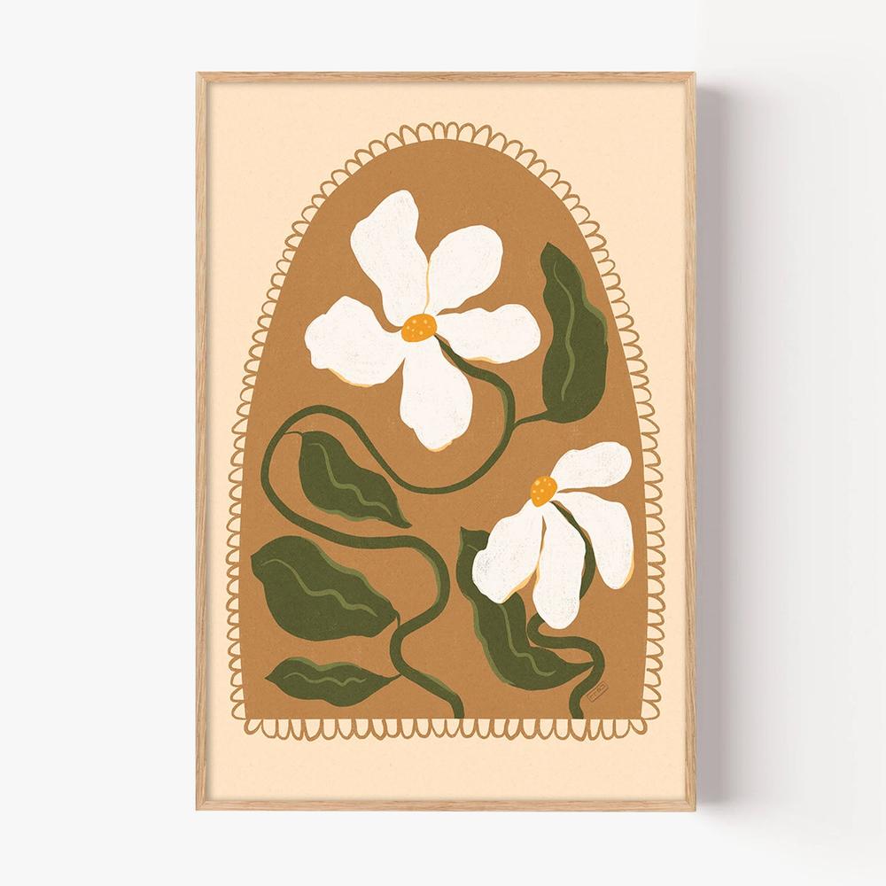Boho Floral Arch-by-Dirkie Nell-wall-art-print-canvas-poster-framed-Gioia