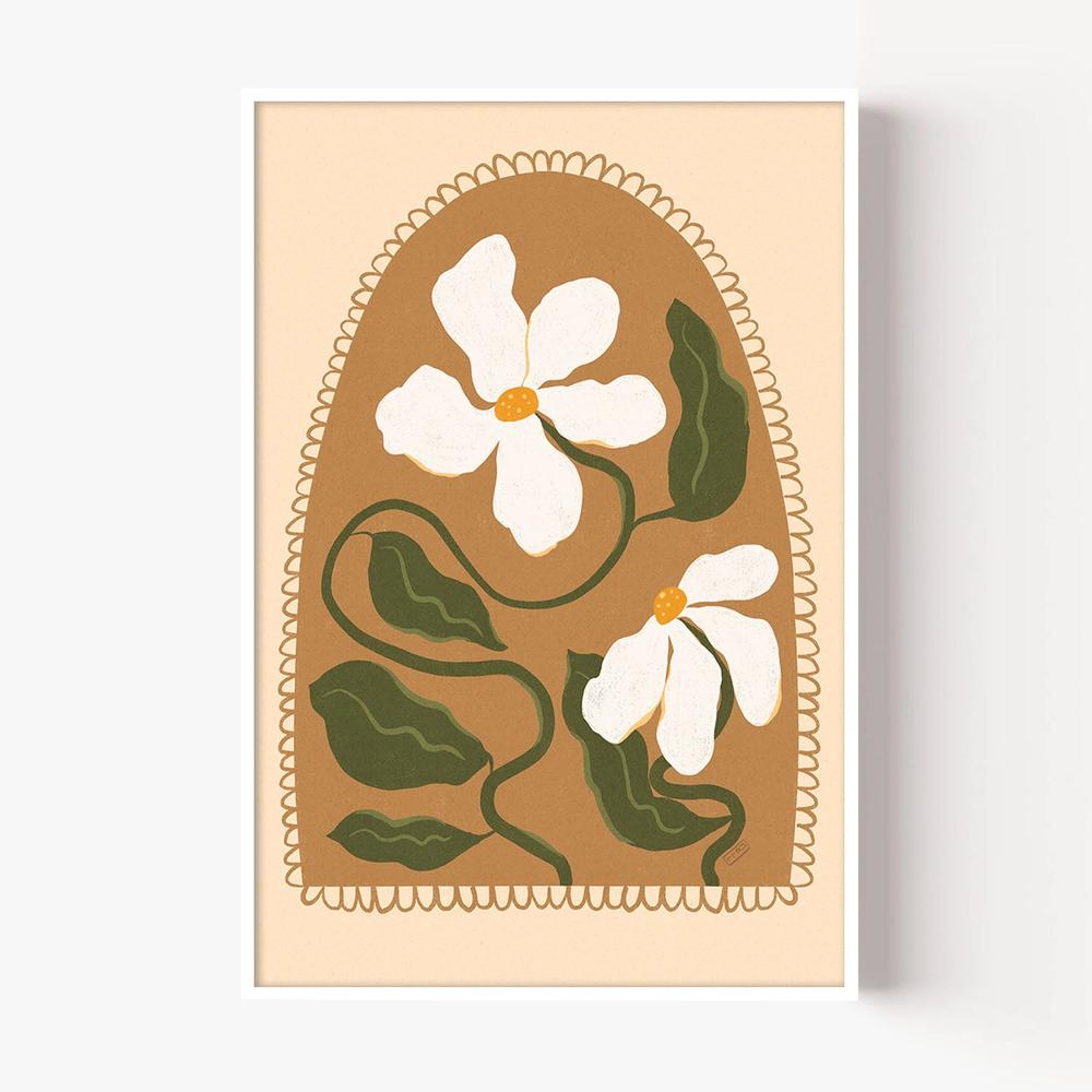 Boho Floral Arch-by-Dirkie Nell-wall-art-print-canvas-poster-framed-Gioia