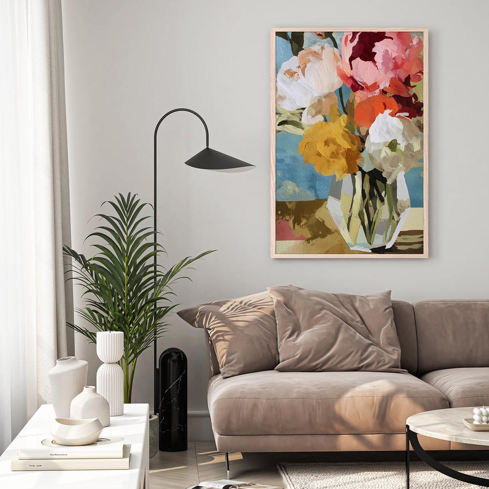 Bold Bouquet with Heavy Texture-by-Jordão de Abreu-wall-art-print-canvas-poster-framed-Gioia