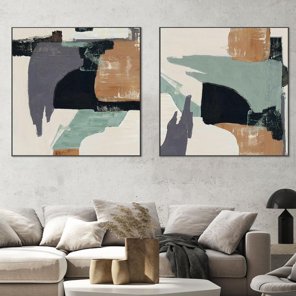 Bold Divisions, Style A & B, Set Of 2-by-Jacob Q-wall-art-print-canvas-poster-framed-Gioia