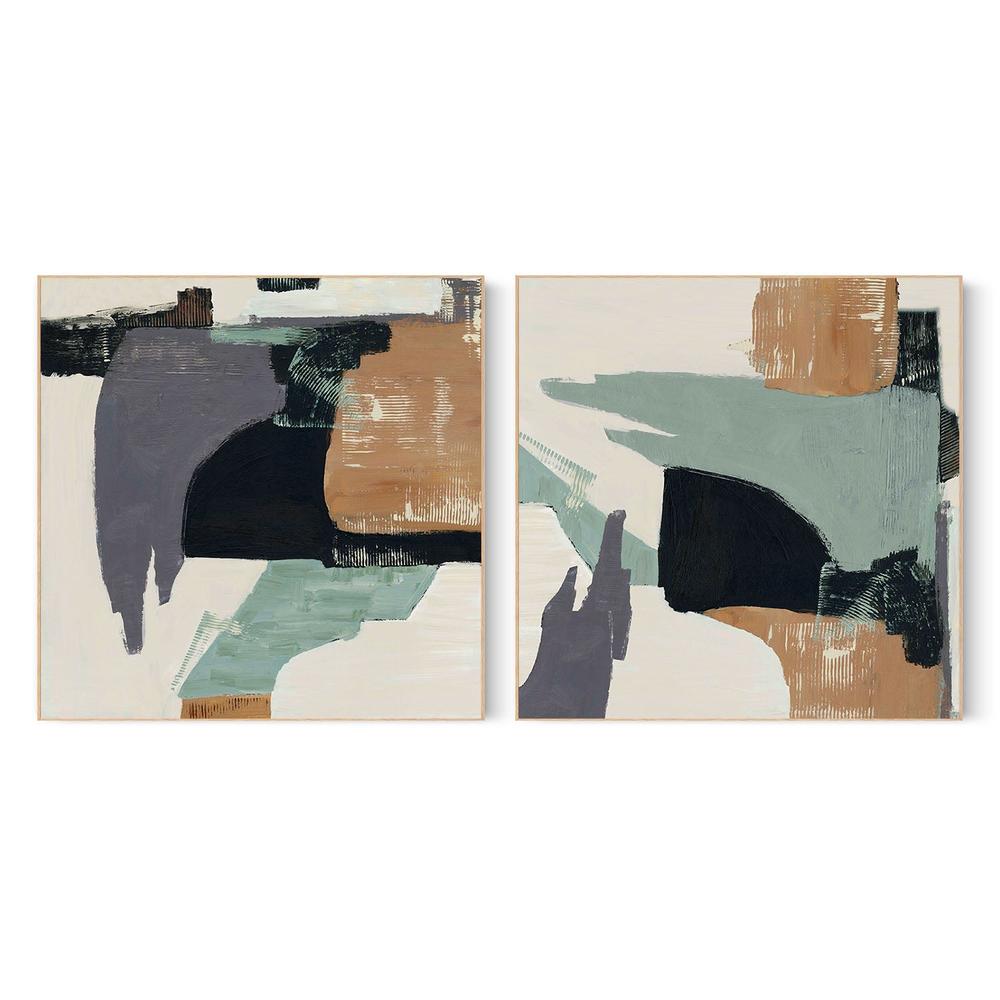Bold Divisions, Style A & B, Set Of 2-by-Jacob Q-wall-art-print-canvas-poster-framed-Gioia