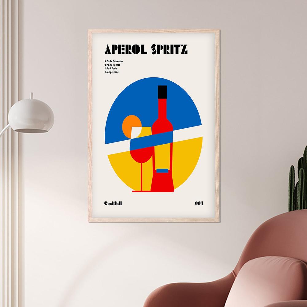 Bold Geometric Cocktail Recipe-by-Retrodrome-wall-art-print-canvas-poster-framed-Gioia