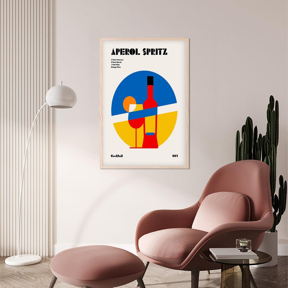 Bold Geometric Cocktail Recipe-by-Retrodrome-wall-art-print-canvas-poster-framed-Gioia