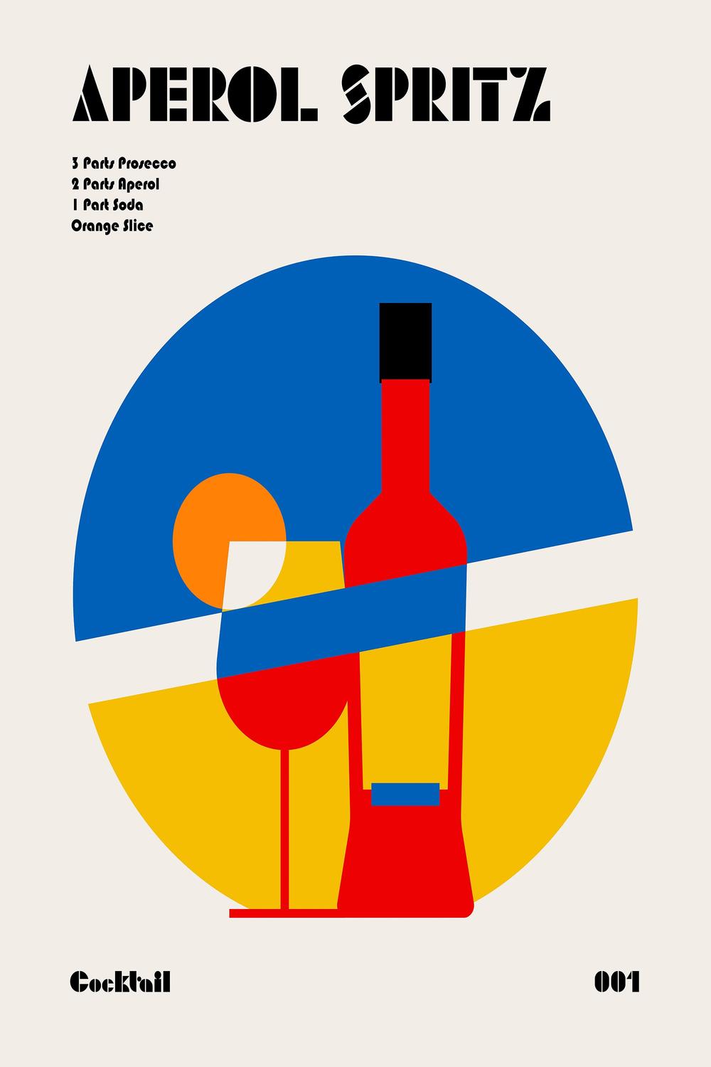 Bold Geometric Cocktail Recipe-by-Retrodrome-wall-art-print-canvas-poster-framed-Gioia