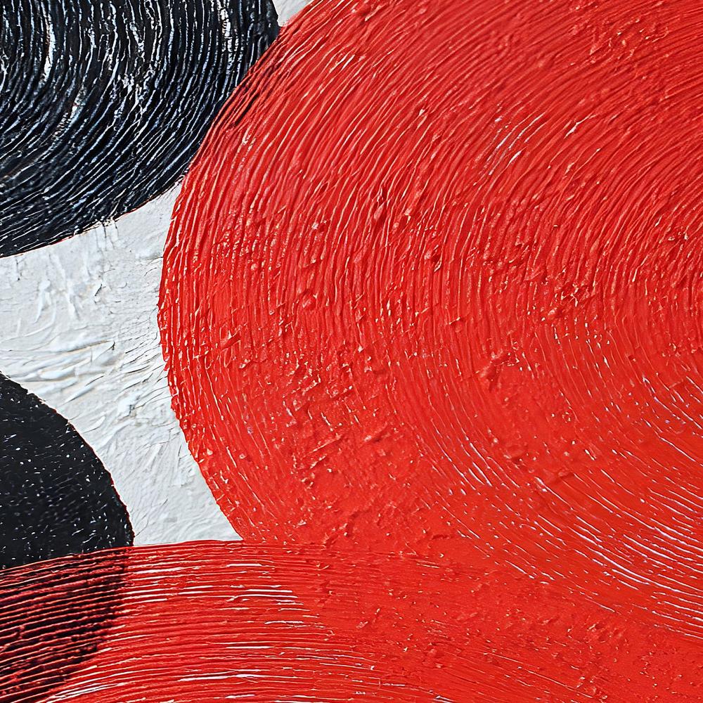Bold Red Black Circles-by-Miguel Bruzual-wall-art-print-canvas-poster-framed-Gioia