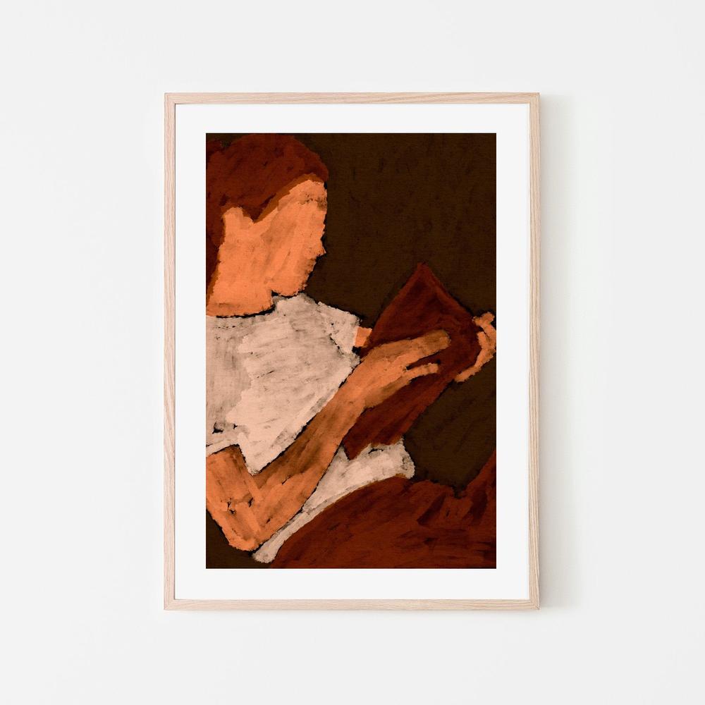 Book Lover 6-by-Shatha Al Dafai-wall-art-print-canvas-poster-framed-Gioia