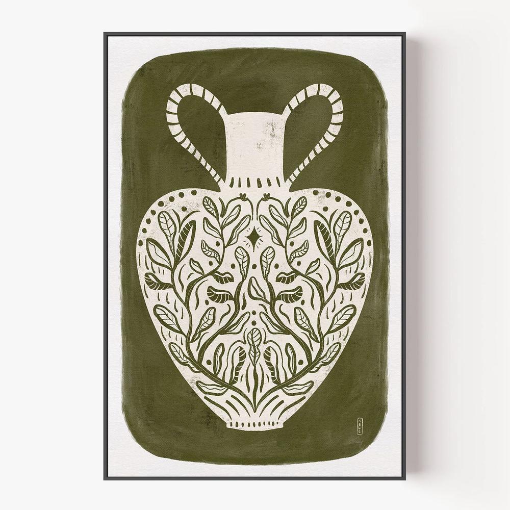 Botanical Folk Vase-by-Dirkie Nell-wall-art-print-canvas-poster-framed-Gioia