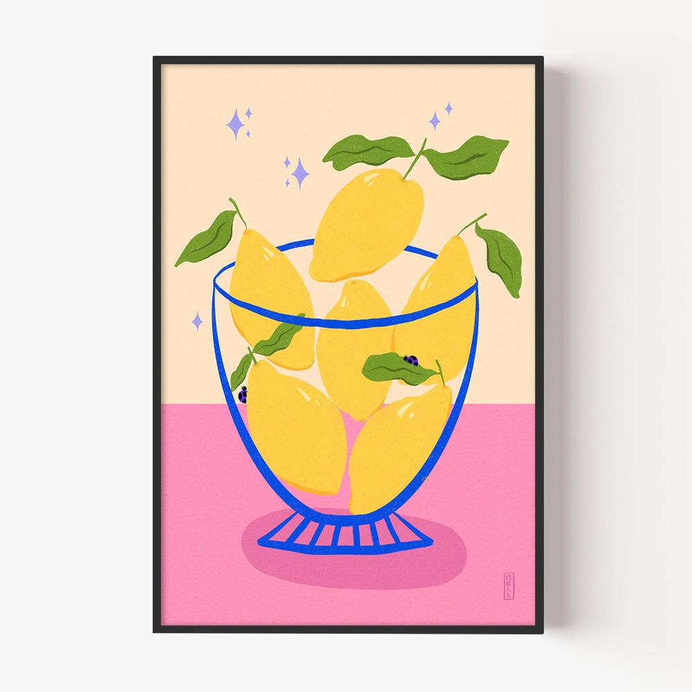 Bright Citrus Still Life-by-Dirkie Nell-wall-art-print-canvas-poster-framed-Gioia
