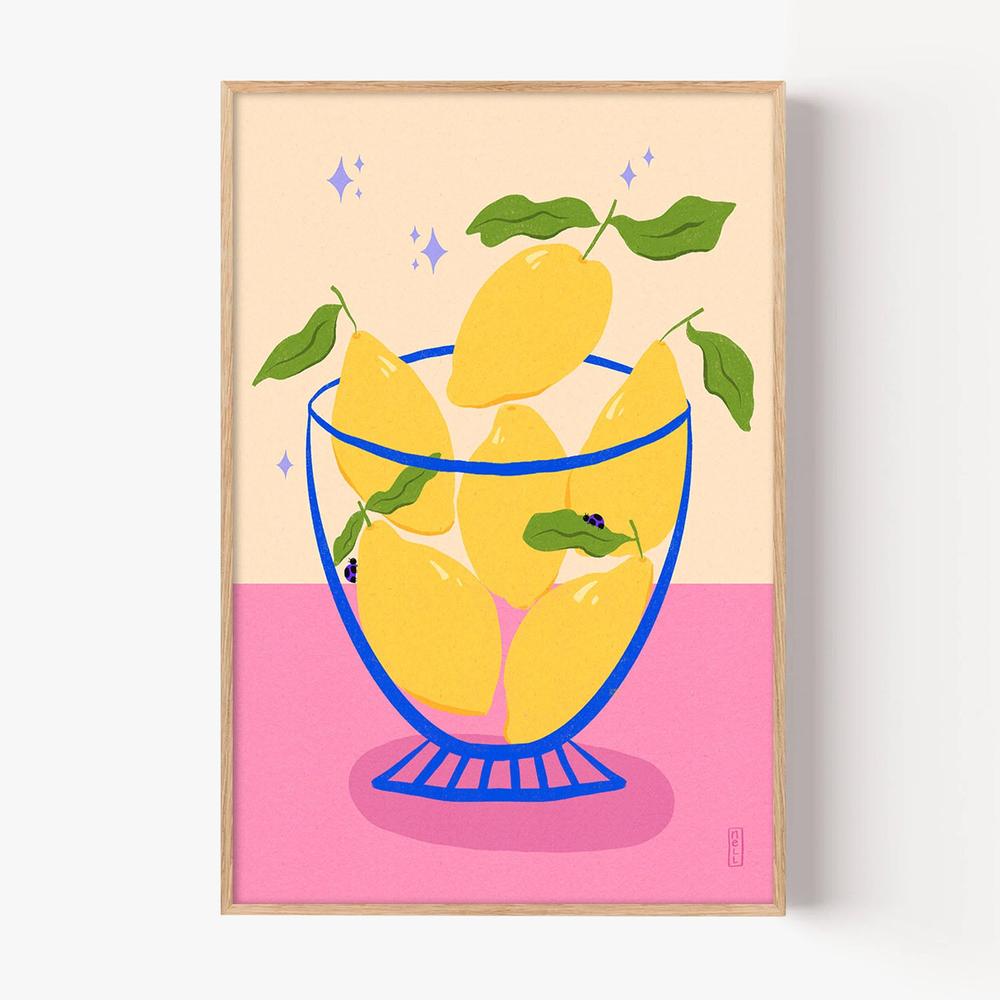 Bright Citrus Still Life-by-Dirkie Nell-wall-art-print-canvas-poster-framed-Gioia