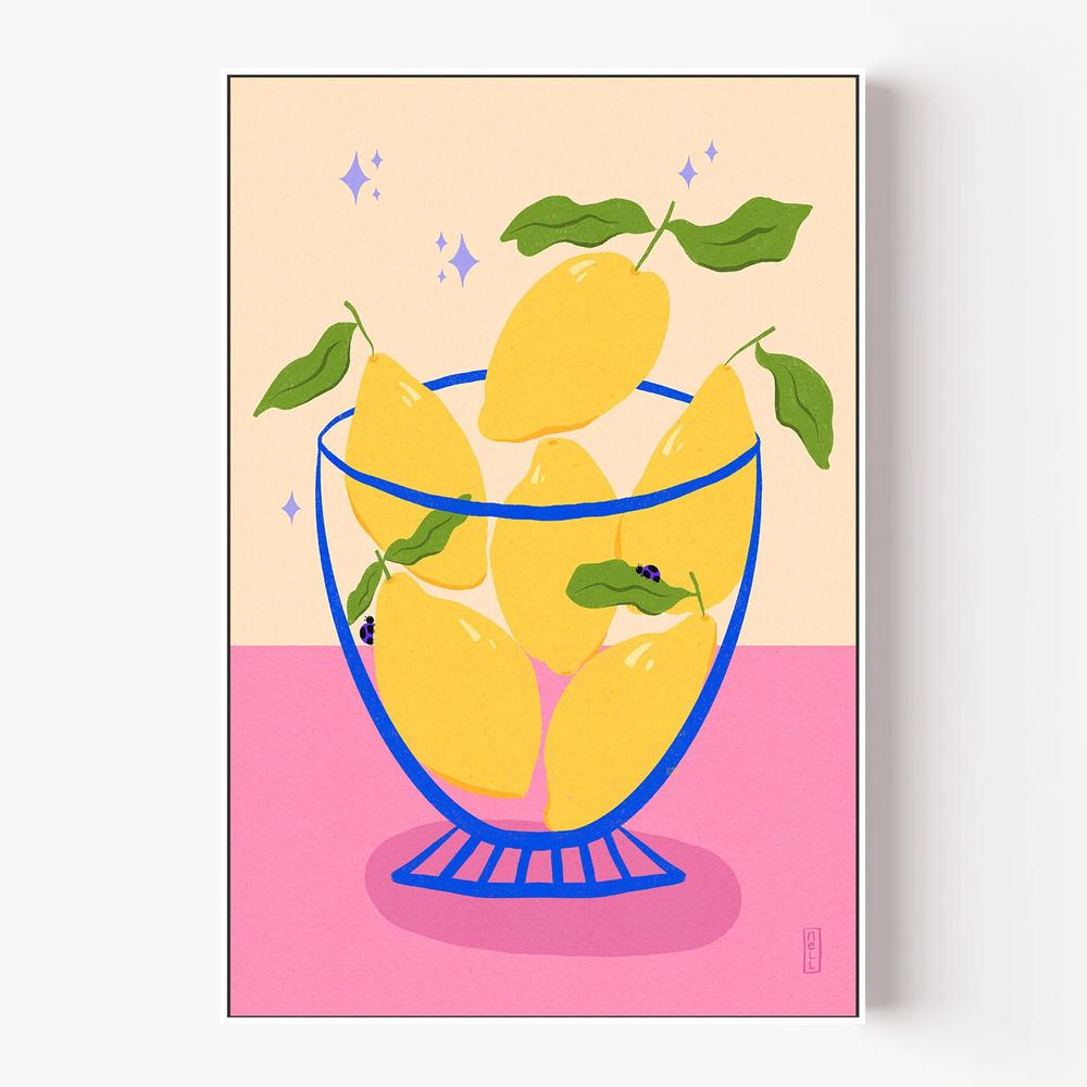 Bright Citrus Still Life-by-Dirkie Nell-wall-art-print-canvas-poster-framed-Gioia