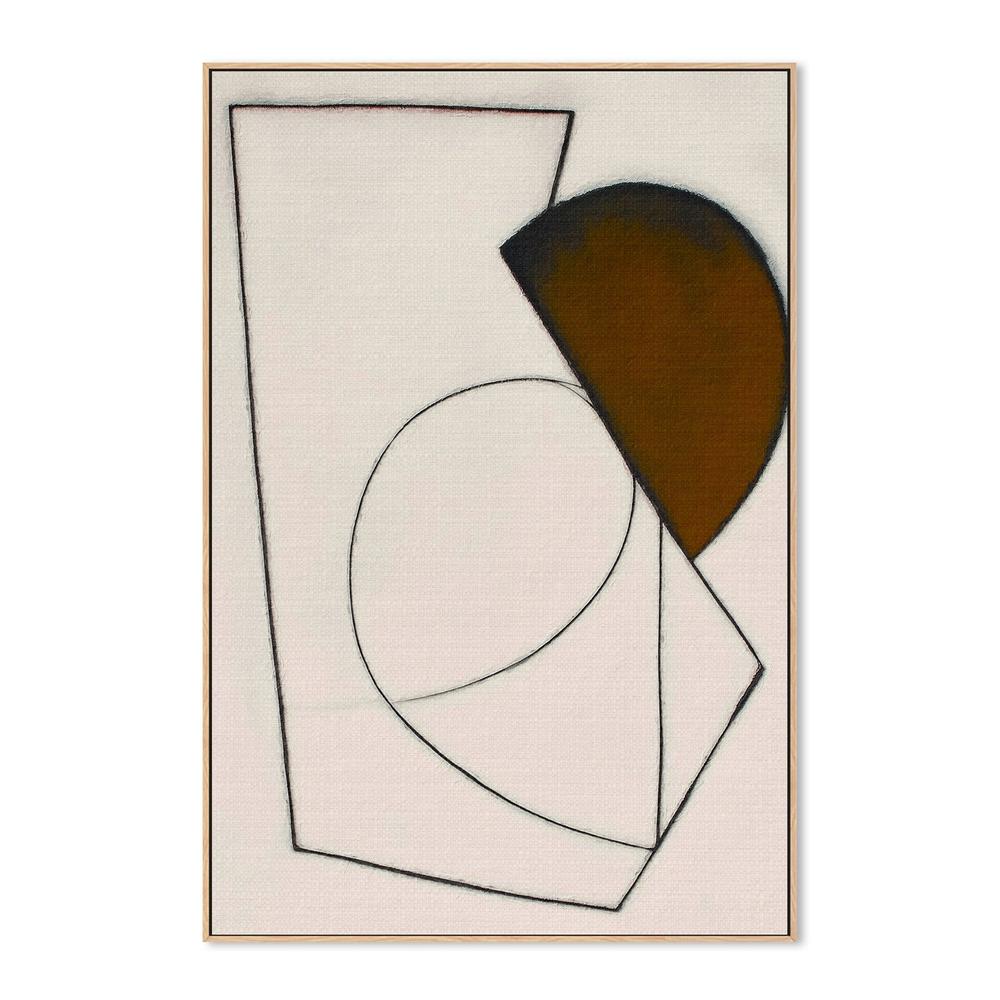 Brown Geometric Abstract-by-Alma-wall-art-print-canvas-poster-framed-Gioia
