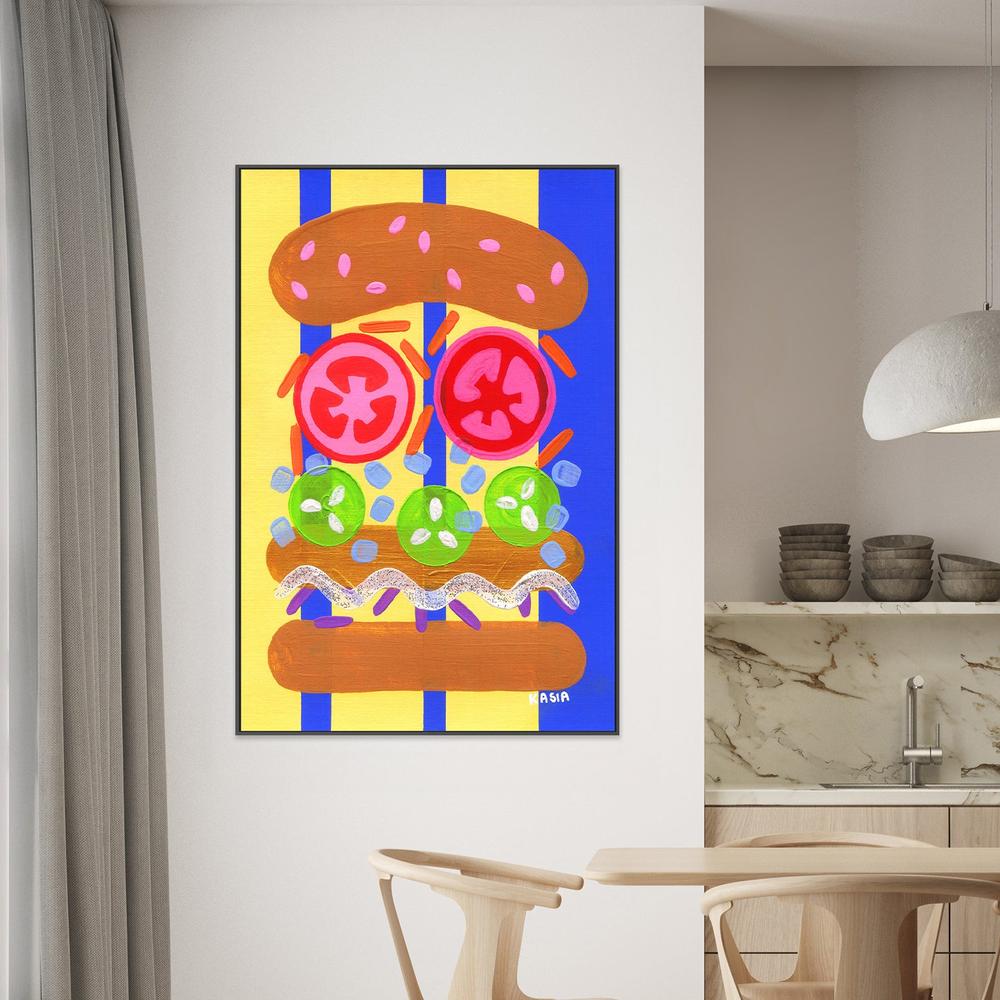 Burger Said What Now-by-Kasia Amanda-wall-art-print-canvas-poster-framed-Gioia