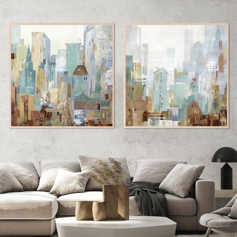 Bustle City, Style A & B, Set Of 2-by-Lera-wall-art-print-canvas-poster-framed-Gioia