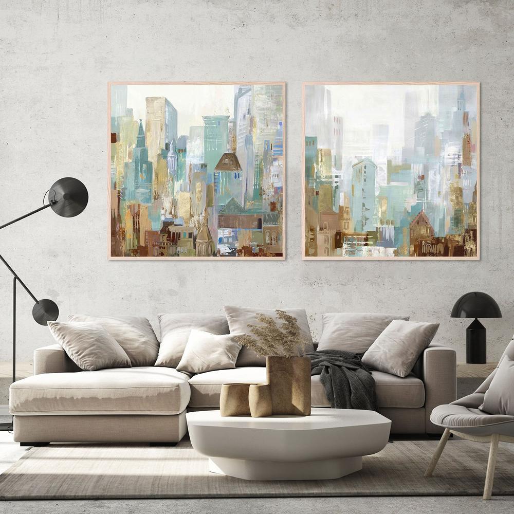 Bustle City, Style A & B, Set Of 2-by-Lera-wall-art-print-canvas-poster-framed-Gioia