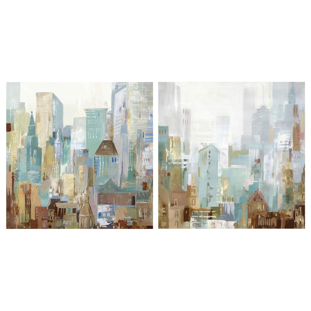 Bustle City, Style A & B, Set Of 2-by-Lera-wall-art-print-canvas-poster-framed-Gioia