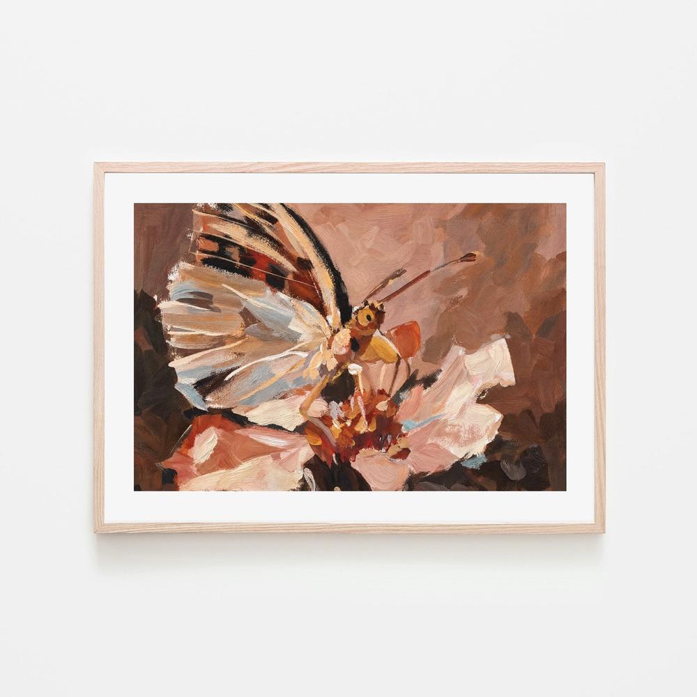 Butterfly in Terracotta Light-by-Gioia Wall Art-wall-art-print-canvas-poster-framed-Gioia