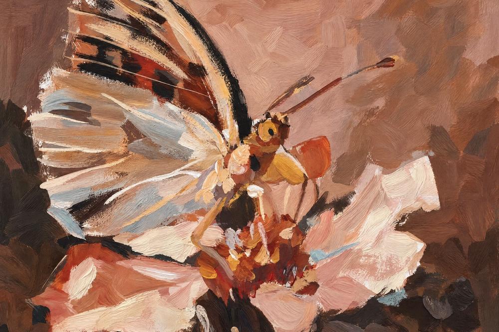 Butterfly in Terracotta Light-by-Gioia Wall Art-wall-art-print-canvas-poster-framed-Gioia