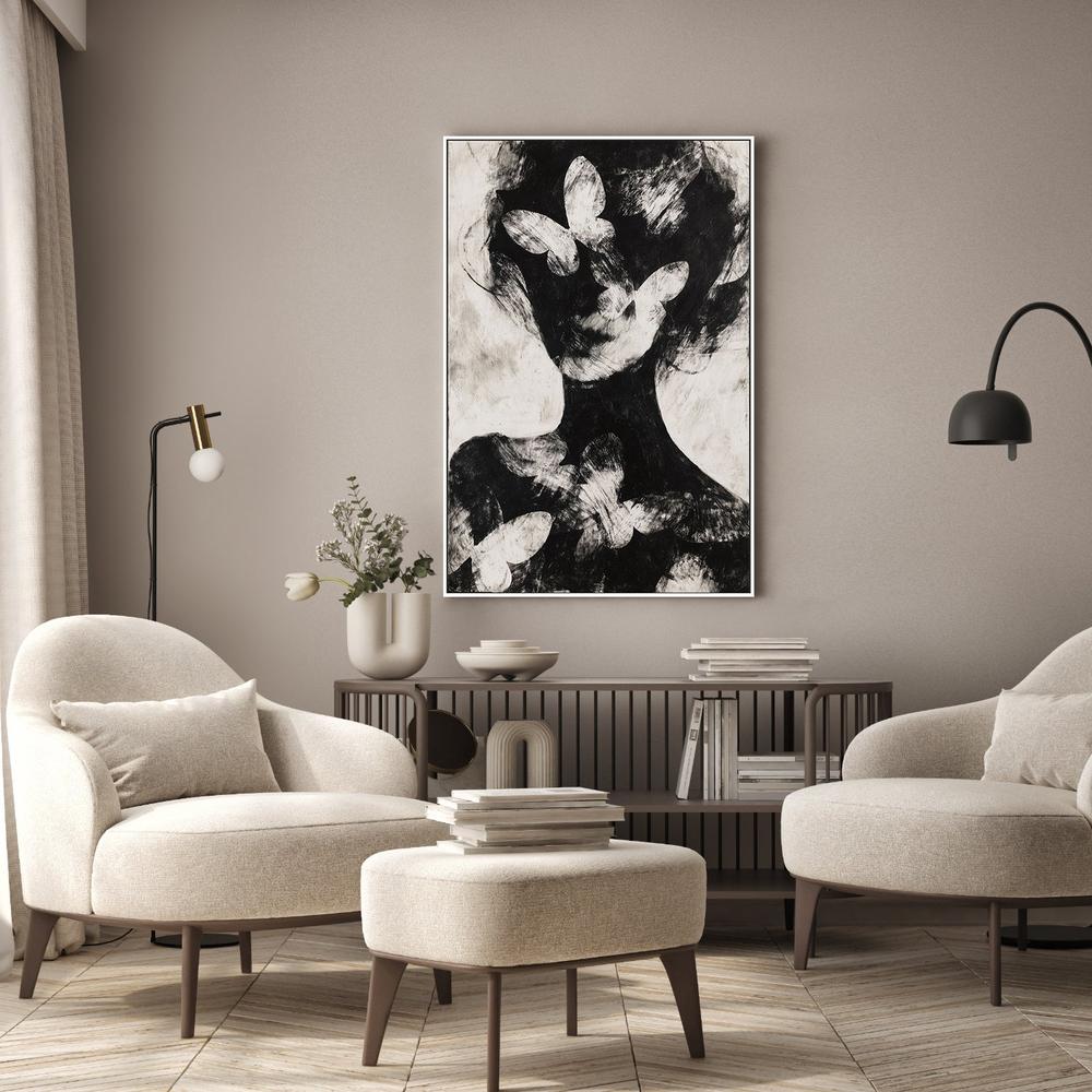 Butterfly Portrait Silhouette, Style A-by-Jordão de Abreu-wall-art-print-canvas-poster-framed-Gioia