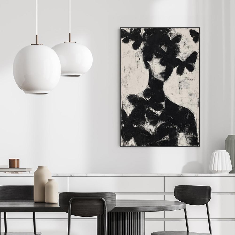 Butterfly Portrait Silhouette, Style B-by-Jordão de Abreu-wall-art-print-canvas-poster-framed-Gioia