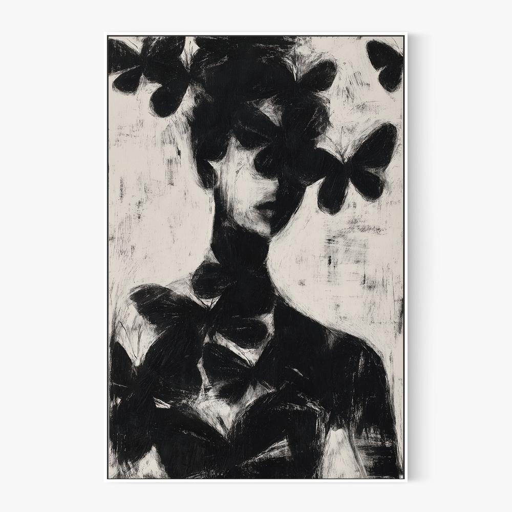 Butterfly Portrait Silhouette, Style B-by-Jordão de Abreu-wall-art-print-canvas-poster-framed-Gioia