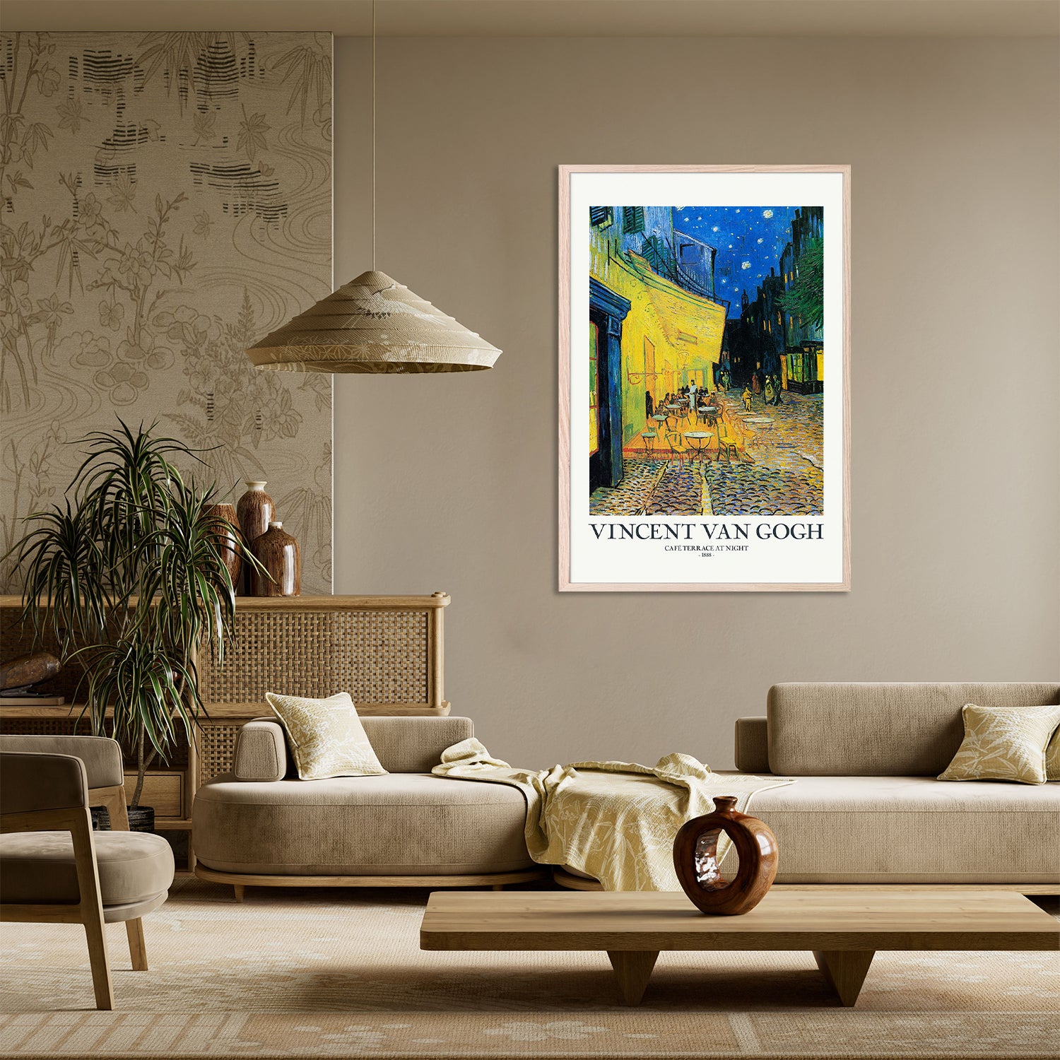 CafAc Terrace At Night-by-Vincent Van Gogh-wall-art-print-canvas-poster-framed-Gioia