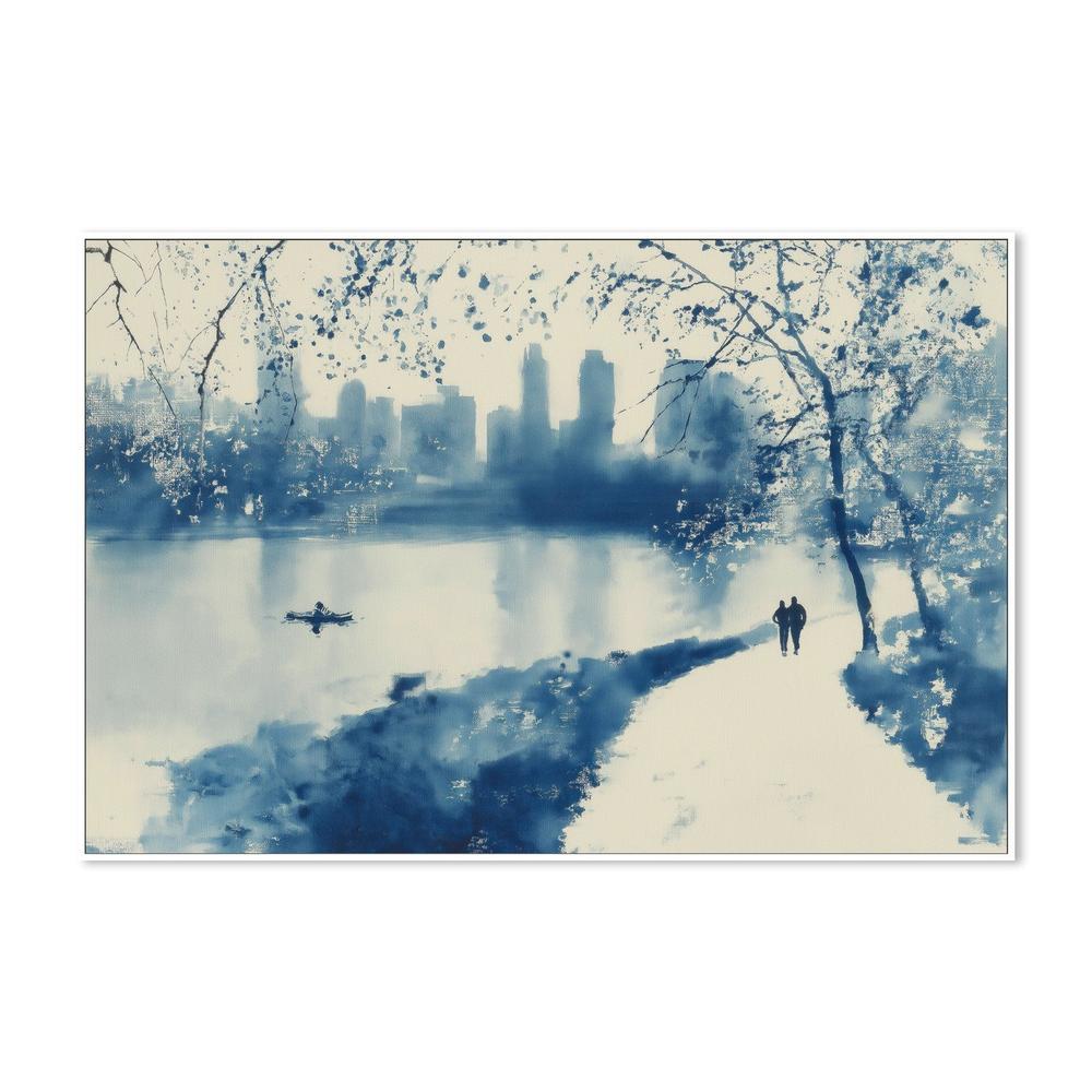 Central Park Lakeside Winter Path-by-Chromatic Storm Studio-wall-art-print-canvas-poster-framed-Gioia