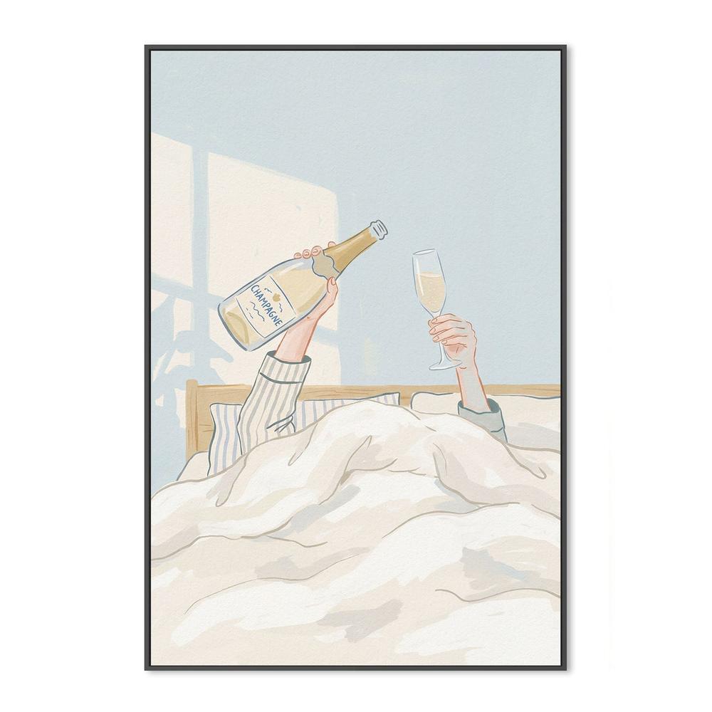 wall-art-print-canvas-poster-framed-Champagne Morning in Bed-3